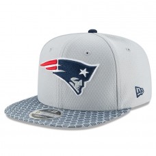 Youth New England Patriots New Era Silver 2017 Sideline Official 9FIFTY Snapback Hat 2756265